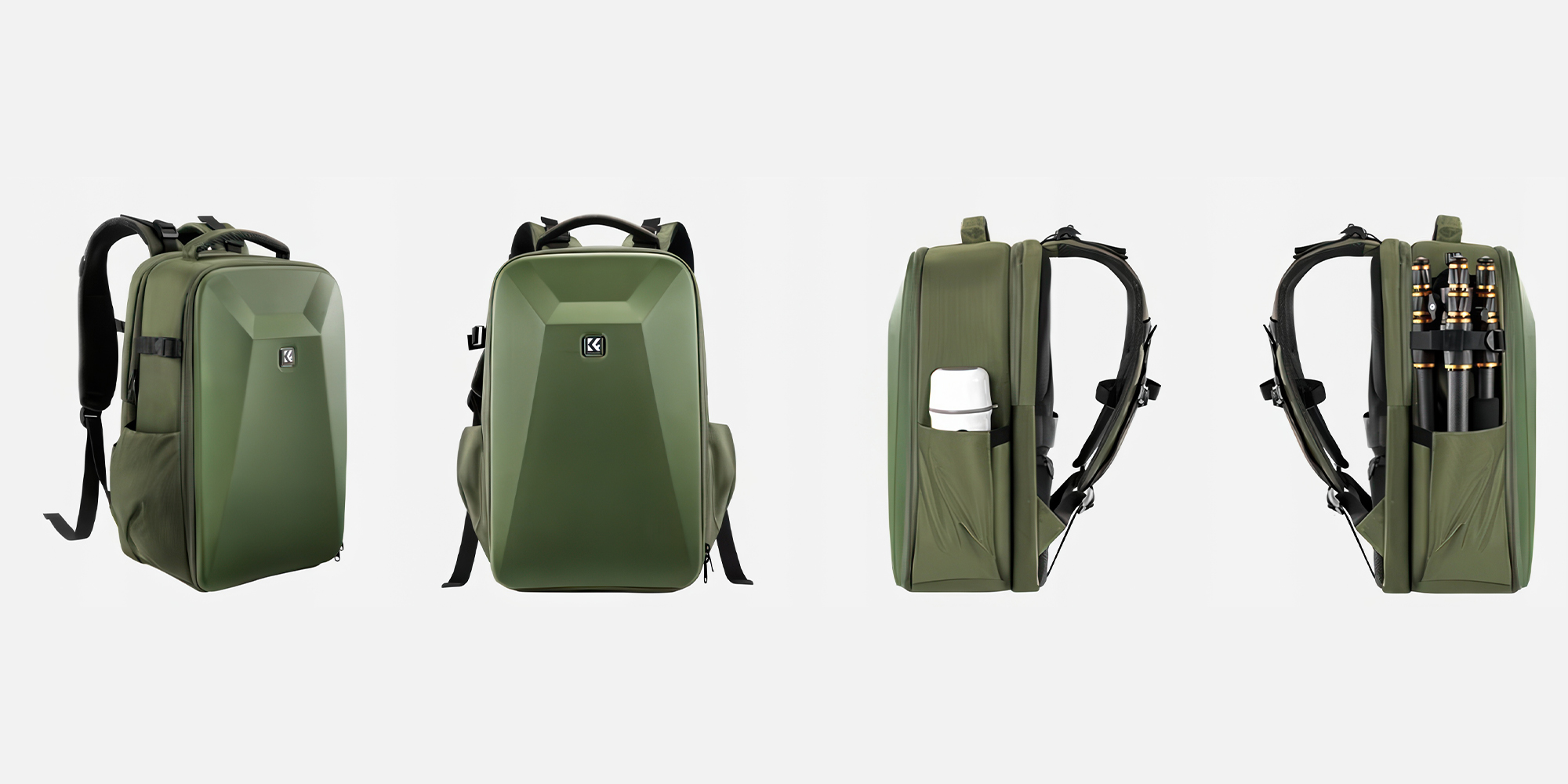 Plecak fotograficzny K&F Concept Nature Wander 22 l - zielony - Pełna personalizacja wnętrza